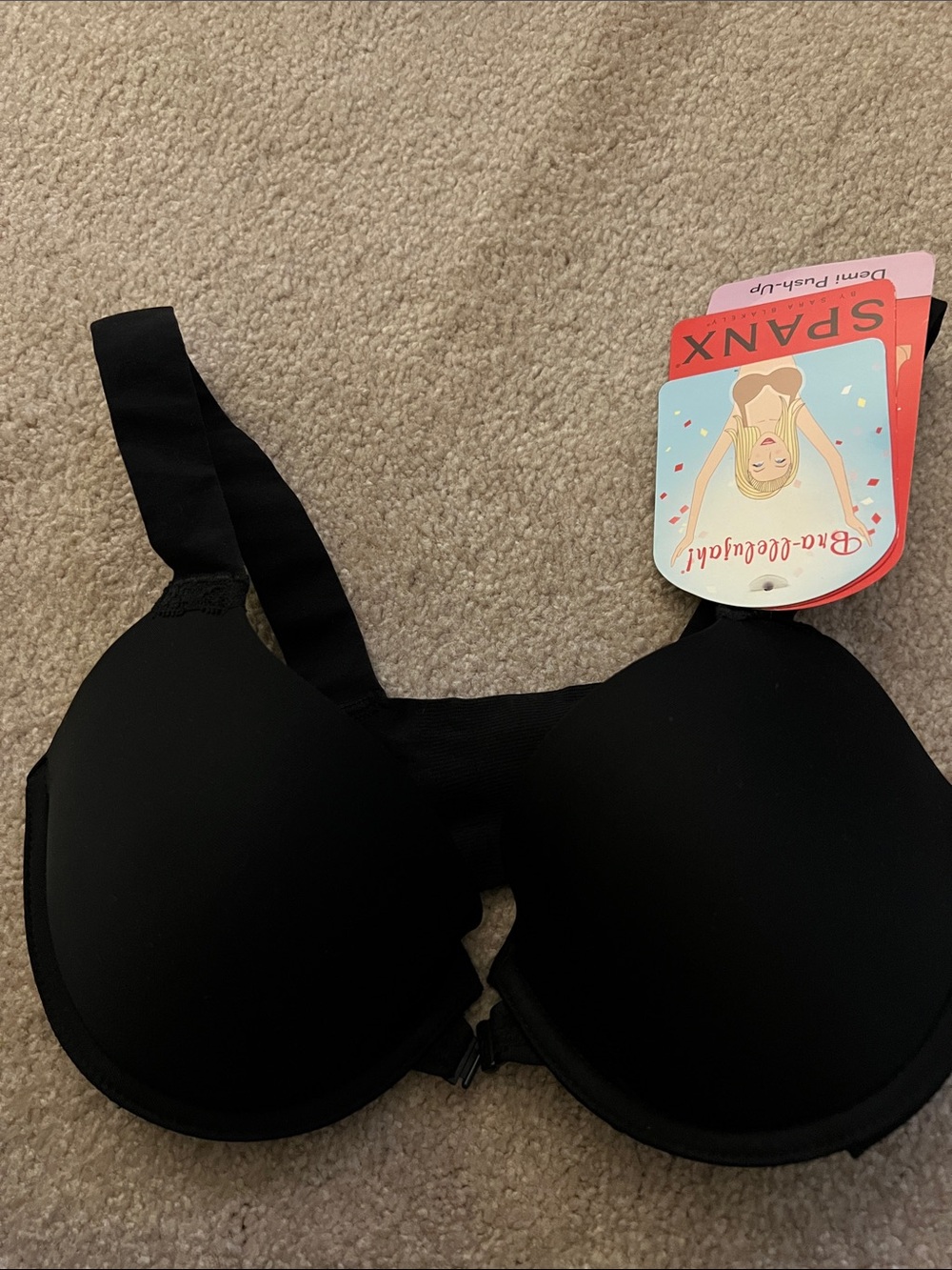 SPANX Black Contour Push-Up Bra with Tags 36B